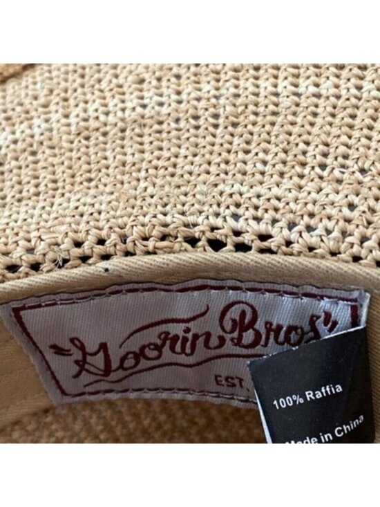 Goorin Bros Haze Hat 100% Raffia Fedora Sun Woven Natural Beige Large main image 4